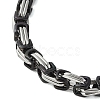 304 Stainless Steel Byzantine Chain Bracelets for Men BJEW-B093-05EBP-2