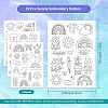 4 Sheets 11.6x8.2 Inch Stick and Stitch Embroidery Patterns DIY-WH0455-009-2