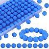 80Pcs Round Silicone Focal Beads SIL-SZ0001-24-09-1