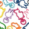 40Pcs 4 Style Spray Painted Eco-Friendly Alloy Swivel Snap Hooks Clasps FIND-LS0001-51-4