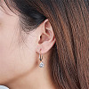 SHEGRACE Brass Cubic Zirconia Dangle Earrings JE100B-5pcs-8