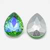 Pointed Back Glass Rhinestone Cabochons RGLA-T017-10x14mm-06-2