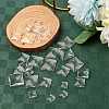 150Pcs 3 Styles Transparent Glass Square Cabochons GGLA-SZ0001-31-4