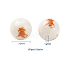 80Pcs 8 Colors Christmas Opaque Glass Beads EGLA-YW0001-07-4