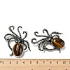 Natural Tiger Eye Octopus Brooch G-Z050-01F-3