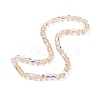 Electroplate Opaque Glass Beads GLAA-F108-10A-13-2