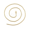 Brass Rope Chains Necklace for Women NJEW-P265-16G-3