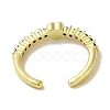 Rack Plating Brass Micro Pave Cubic Zirconia Cuff Rings RJEW-H228-07G-01-3