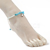 Ocean Theme Synthetic Turquoise Anklets Set AJEW-AN00506-3
