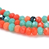 Glass Beads Strands GLAA-F106-B-08-3