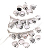 Alloy Skull Finger Rings Sets for Women PW-WG6A396-01-3