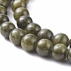 Natural Green Jade Dyed Round Beads Strands JBS053-12MM-41-3