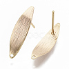 Brass Stud Earring Findings KK-T055-029G-NF-1
