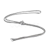 304 Stainless Steel Box Chain Slider Necklace Making MAK-H100-01P-1