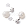 Natural Pearl Ear Studs EJEW-P286-11P-2