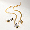 Golden Stainless Steel Jewelry Set PV5689-1-3
