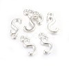 Silver Color Plated Alloy Letter Pendants X-PALLOY-J718-01S-S-2