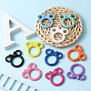 10Pcs Spray Painted Alloy Spring Gate Rings FIND-YW0001-59-6