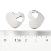 Valentine Gifts Ideas for Him 304 Stainless Steel Stamping Blank Tag Heart Charms Pendants X-STAS-M004-04-3