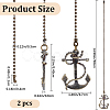 Alloy Ceiling Fan Pull Chain Extenders FIND-WH0152-379-2