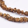 Electroplated Natural Pyrite Bead Strands G-G673-03B-1