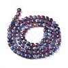 Natural Red Corundum/Ruby and Sapphire Beads Strands G-I249-A30-2