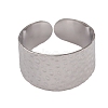 Non-Tarnish 304 Stainless Steel Open Cuff Rings for Women RJEW-G285-62P-2