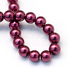 Baking Painted Pearlized Glass Pearl Round Bead Strands X-HY-Q003-6mm-72-4
