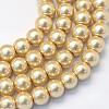 Baking Painted Glass Pearl Bead Strands X-HY-Q003-3mm-42-1