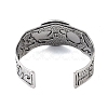 Constellation Alloy Open Cuff Bangles for Women Men BJEW-C064-01AS-12-3