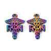 Rainbow Color Alloy Pendants PALLOY-S180-115-NR-2