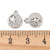 Brass Micro Pave Clear Cubic Zirconia Charms KK-Z044-18P-3