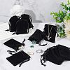 Nbeads 60Pcs Rectangle Velvet Drawstring Pouches TP-NB0001-66A-5