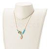 Alloy Enamel Hamsa Hand with Evil Eye Pendant Necklaces NJEW-JN03469-02-3