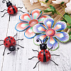 Crafans 3D Iron Flower and Ladybug Big Pendants AJEW-CF0001-19-6