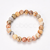 Natural Crazy Agate Beaded Stretch Bracelets BJEW-Q692-06-8mm-1