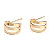 Long-Lasting Plated Brass Stud Earring Settings KK-O133-007G-2