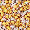 Biyun 200Pcs 2 Colors Opaque Acrylic Round Beads SACR-BY0001-02-4