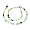 Natural Green Lodolite Quartz/Garden Quartz/Green Phantom Quartz Beads Strands G-O201B-23-2