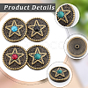 Gorgecraft 16 Sets 4 Colors Alloy Buttons FIND-GF0006-23-6