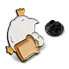 Cartoon Japanese Duck with Bread Enamel Pin PALLOY-D021-05A-EB-3