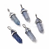 Natural Blue Aventurine Pointed Pendants G-K329-62P-1