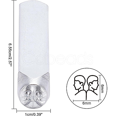 Iron Seal Stamps AJEW-BC0001-05I-1