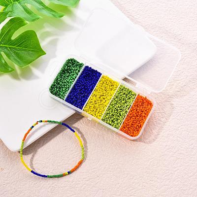 6000Pcs 5 Colors Glass Seed Beads SEED-YW0001-15B-1