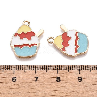 Rack Plating Alloy Enamel Pendants ENAM-N056-347B-1