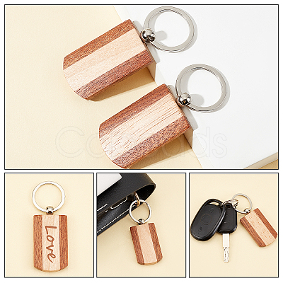 AHADERMAKER Wooden Keychain KEYC-GA0001-17-1