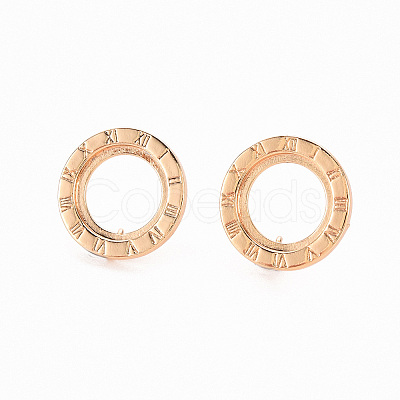 Brass Earring Findings KK-T062-211G-NF-1