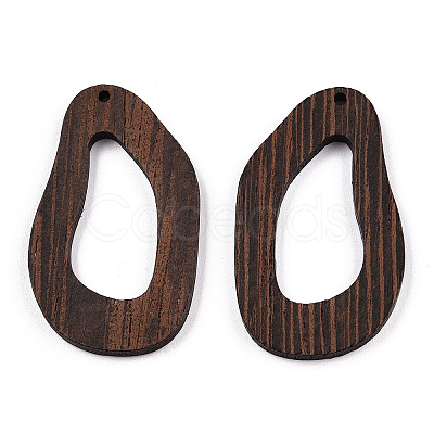 Natural Wenge Wood Big Pendants WOOD-T023-60-1