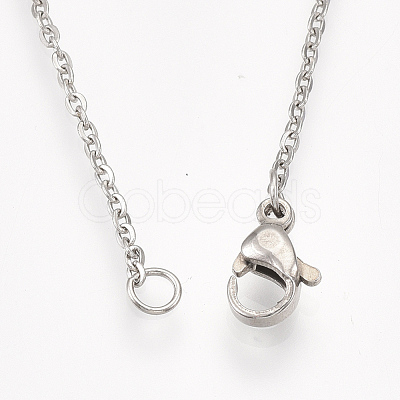 Non-Tarnish 201 Stainless Steel Pendant Necklaces NJEW-T009-JN033-1-45-1