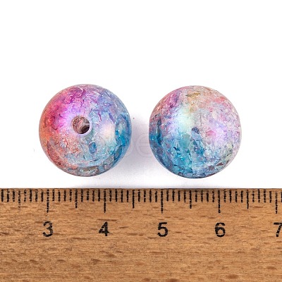 UV Plating Rainbow Iridescent Two Tone Acrylic Beads PACR-C009-04M-1